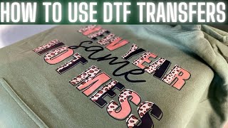 HOW TO USE DTF TRANSFERS [upl. by Dreeda598]