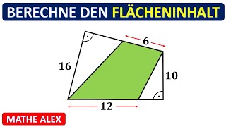 Berechne den Flächeninhalt  Geometry  Dreieck  Flächeninhalt  Viereck Flächeninhalt  Mathe Alex [upl. by Queena338]