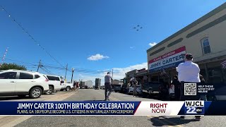 It inspires us to achieve more How Plains Georgia celebrated Jimmy Carters 100th birthday [upl. by Risteau]