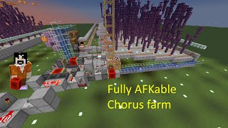 Chorus farm selfsustainable and fully AFKable Minecraft Java 1192 1850 chorus fruit per hour [upl. by Gilly]