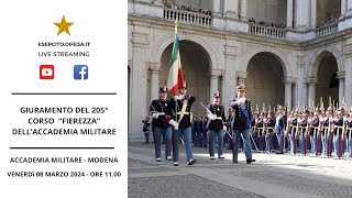 Accademia Militare – Giuramento degli Allievi del 205° Corso “Fierezza” [upl. by Spector307]