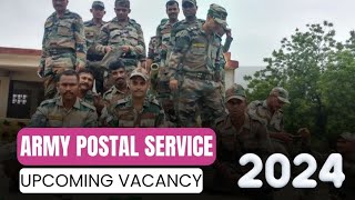 ARMY POSTAL SERVICE APS  UPCOMING VACANCY 2024 [upl. by Anwaf]