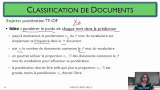 Traitement automatique des langues 56 Classification de documents  pondération TFIDF [upl. by Pallas513]