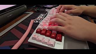 Neo Ergo PP Plate with DK Red Velvet Silent Tactiles KKB full foam no stabs [upl. by Anirpas]