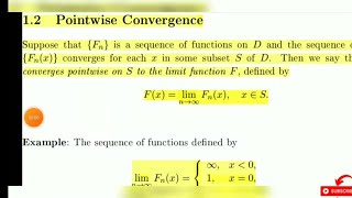 Pointwise convergenceTopic 2Real Analysis 2MTH631 [upl. by Eolc818]