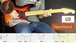 Heartland  U2  Learn to Play Guitar Cover amp Tab [upl. by Okimat]