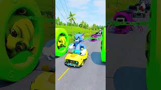 🚀Comical Cars🚗 amp Quirky Rides Tackle 2 Bollards Barbie🩷 and a Huge Chain in BeamNGdrive [upl. by Vershen]