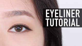 EYELINER TUTORIAL FOR BEGINNERS  초보 아이라인 튜토리얼 [upl. by Happy303]