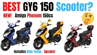 BEST 150 Scooter ON THE MARKET Amigo PHENOM 150 REVIEW In Burgundy [upl. by Eehsar490]