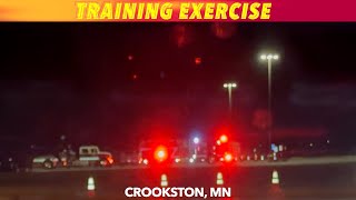 TRAINING DRILL Emergency Vehicles By Crookston High School Are Part Of Training Exercise [upl. by Ange]