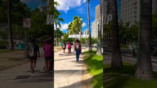 Walking Waikiki waikiki hawaii honolulu beach musica music oahu travel vacation shorts [upl. by Hennessy]