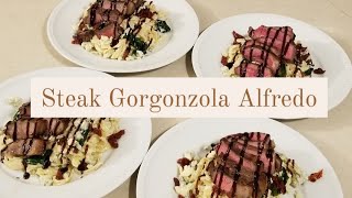 COOK WITH ME  Steak Gorgonzola Alfredo [upl. by Mecke]