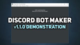 Discord Bot Maker v110 Update Demonstration [upl. by Elleirad]