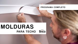 MOLDURAS decorativas para TECHO 🏚️ Programa completo PASO a PASO 😉Fácil instalación 👌 Bricomania [upl. by Grobe398]