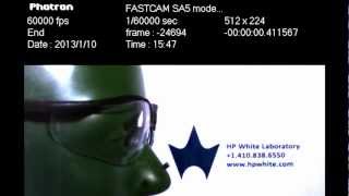 High Speed Video Military Ballistic Eyewear Testing [upl. by Alurd]