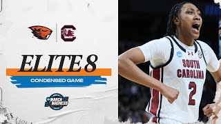 South Carolina vs Oregon State  Elite Eight NCAA tournament extended highlights [upl. by Llerral]