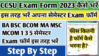 CCSU Exam form kaise Bhare  CCSU Exam form 2023  how to fill CCSU exam form 2023  CCSU exam form [upl. by Reivax]