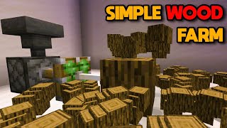 EASIEST Automatic AFK Wood Farm Tutorial Java amp Bedrock  Minecraft 121 [upl. by Albion466]