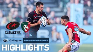 Saracens v Leicester  HIGHLIGHTS  Final Foes Face Off Again  Gallagher Premiership 202223 [upl. by Cooke]