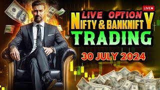 Nifty 50 live trading  30 July 24  Bank Nifty live trading nifty50 banknfity livetrading [upl. by Yhtrod]