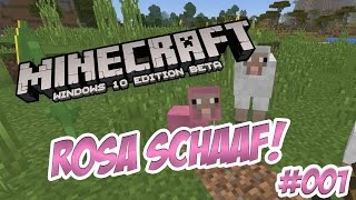 Lets Play Minecraft Windows 10 Edition DeutschHD Das erste Rosa Schaaf [upl. by Llednov]