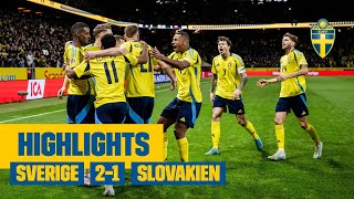 Highlights  Sverige – Slovakien 12  Gruppseger och uppflyttning [upl. by Amlev]