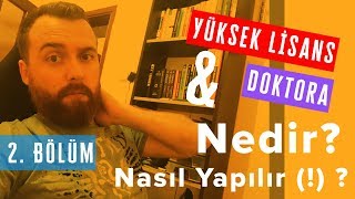 Yüksek Lisans ve Doktora Nedir Nasıl Yapılır  İkinci Bölüm [upl. by Parthena705]