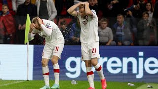 Bottles thrown at Polish players during game against Albania 😳 [upl. by Esli]