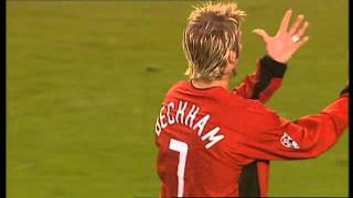 David Beckham Goal 27082002 UEFA CL Man United v Zalaegerszegavi [upl. by Eendys428]