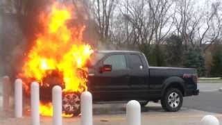 Car Fire Ford F150 FX4  Wawa Collegeville PA 0912 min [upl. by Anilah]