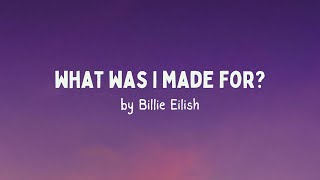 Billie Eilish  What Was I Made For Piano Karaoke From The Barbie Soundtrack [upl. by Atworth]