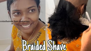 Braided Shave headshavelatest ​⁠coimbatorehairdonation [upl. by Irrej]