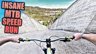 INSANE MTB SPEED RUN  RIDING DOWN A DAM [upl. by Medwin]