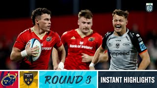 Munster v Dragons RFC  Instant Highlights  Round 3  URC 202324 [upl. by Hamehseer]