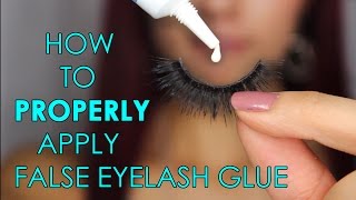 How to PROPERLY Apply False Eyelash Glue ALL ABOUT ADHESIVES Part 1 of 3 [upl. by Nyraf]