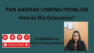 How to file Grievance for PAN AADHAR LINKING Problem [upl. by Yecac]