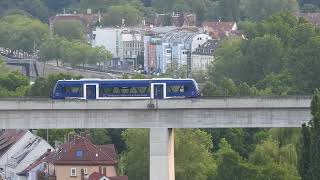 BodenseeOberschwabenBahn zu Gast in Stuttgart bei der Überfahrt des Viadukts in StuttgartMünster [upl. by Tomas152]