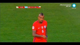 Arturo Vidal vs Argentina 060616  Relato Argentino Copa America Centenario HD [upl. by Schlosser]