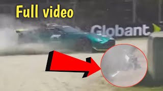 Aston Martin Vantage Wrecked in F1 Safety Car Test What Happened [upl. by Kallista]