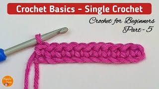 How to Single Crochet  BEGINNERS Series  Lesson 5 [upl. by Herve]