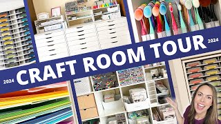 Craft Room Tour 2024 AMAZING Organization Ideas with IKEA and Amazoncrafts organization [upl. by Giarla]