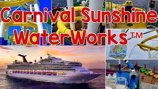 Carnival Sunshine WaterWorks™  Waterslides POV  Speedway Splash  Twister [upl. by Dudley]