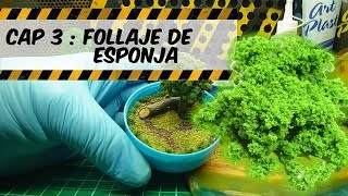 Tuto taller 30 Follaje de esponja  arboles y arbustos [upl. by Acireh]