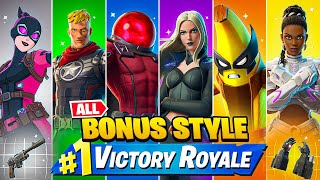 Winning With EVERY Season 4 BONUS Style in Fortnite [upl. by Lacefield]