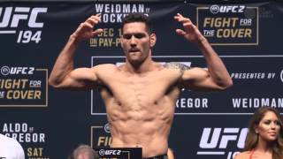 UFC 194 Chris Weidman vs Luke Rockhold Weigh In Highlight [upl. by Iney260]