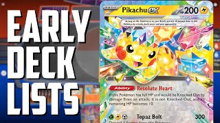 Pikachu ex Deck Preview  Multiple Top Deck Lists from Japan  Pokemon TCG Surging Sparks [upl. by Asaeret628]