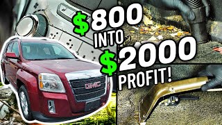 Flipping This 800 GMC Terrain For Profit  Side Hustle Disgusting Car Detailing Restoration [upl. by Lelia]