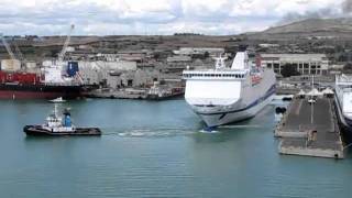 Tirrenias SHARDEN departing Civitavecchia 6 August 2010 [upl. by Yarg]