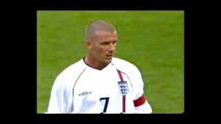 David Beckham FreeKick v Greece September 2001  BBC Commentary [upl. by Jorry]