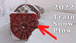 Epic Snow Plow Train in Action Train Snow Blower VS Deep Snow 1BestTrainVideo [upl. by Adnamra]